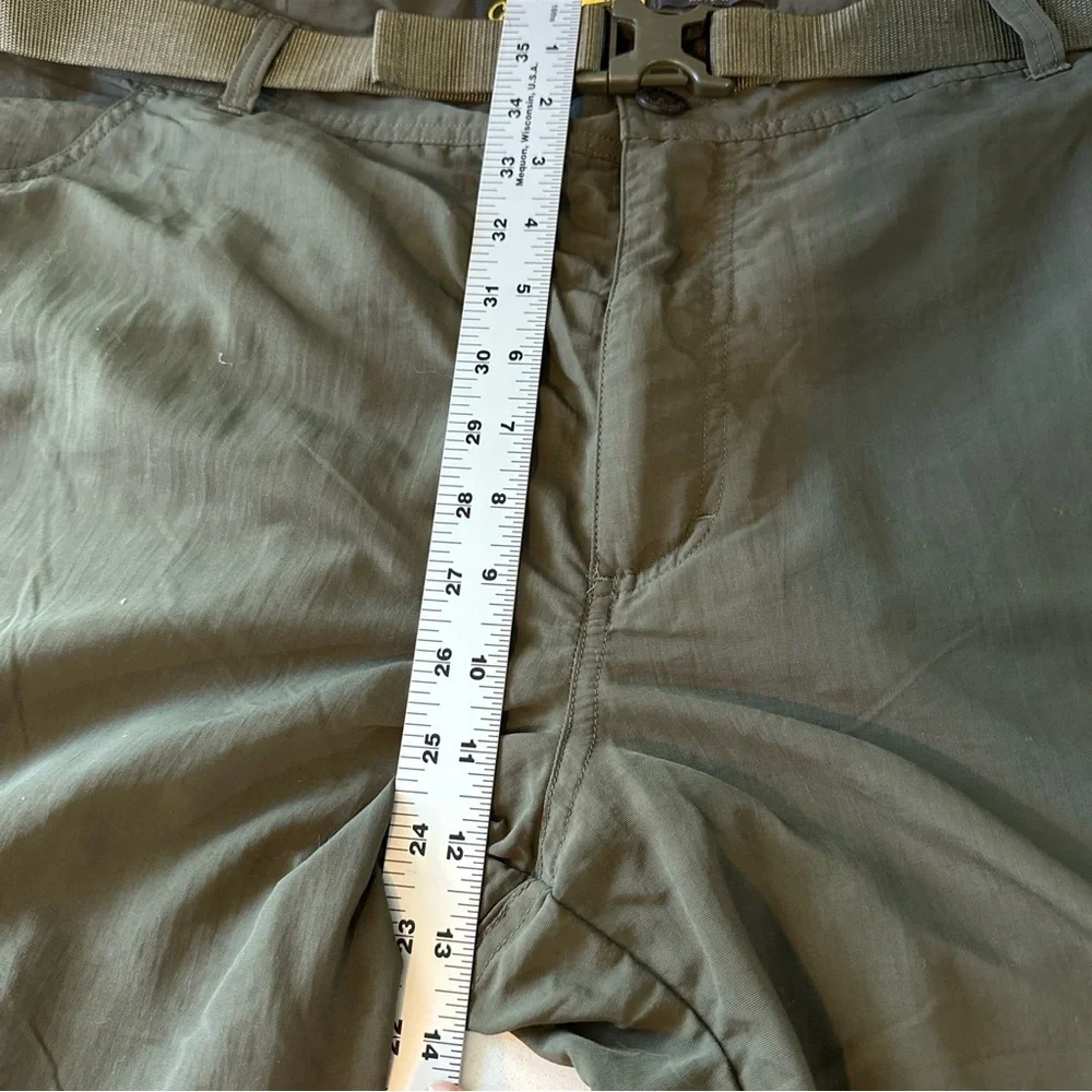 Cabela’s Cargo Classic‎ Fit Pants Mens 42X32 Zip Off Shorts Belted Hiking Green